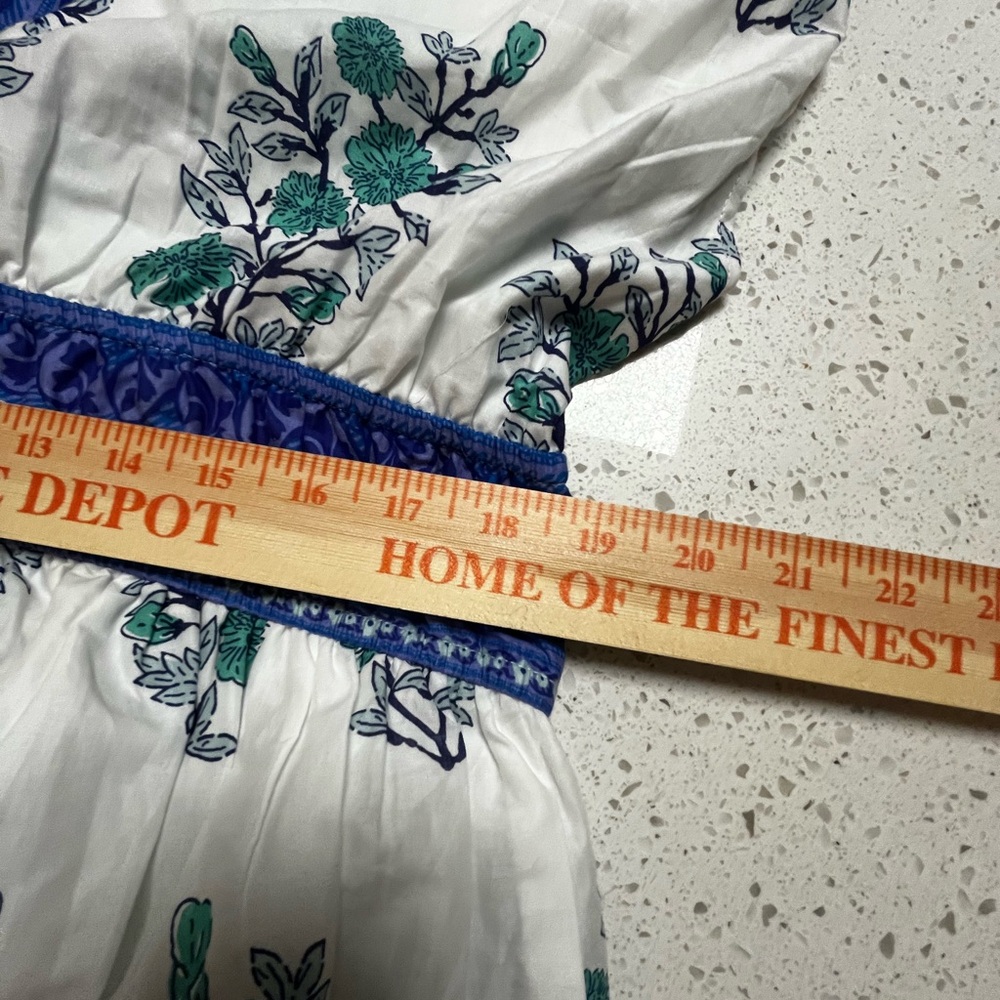 CeCe Blue and White Floral Mini Dress - Picture 11 of 12